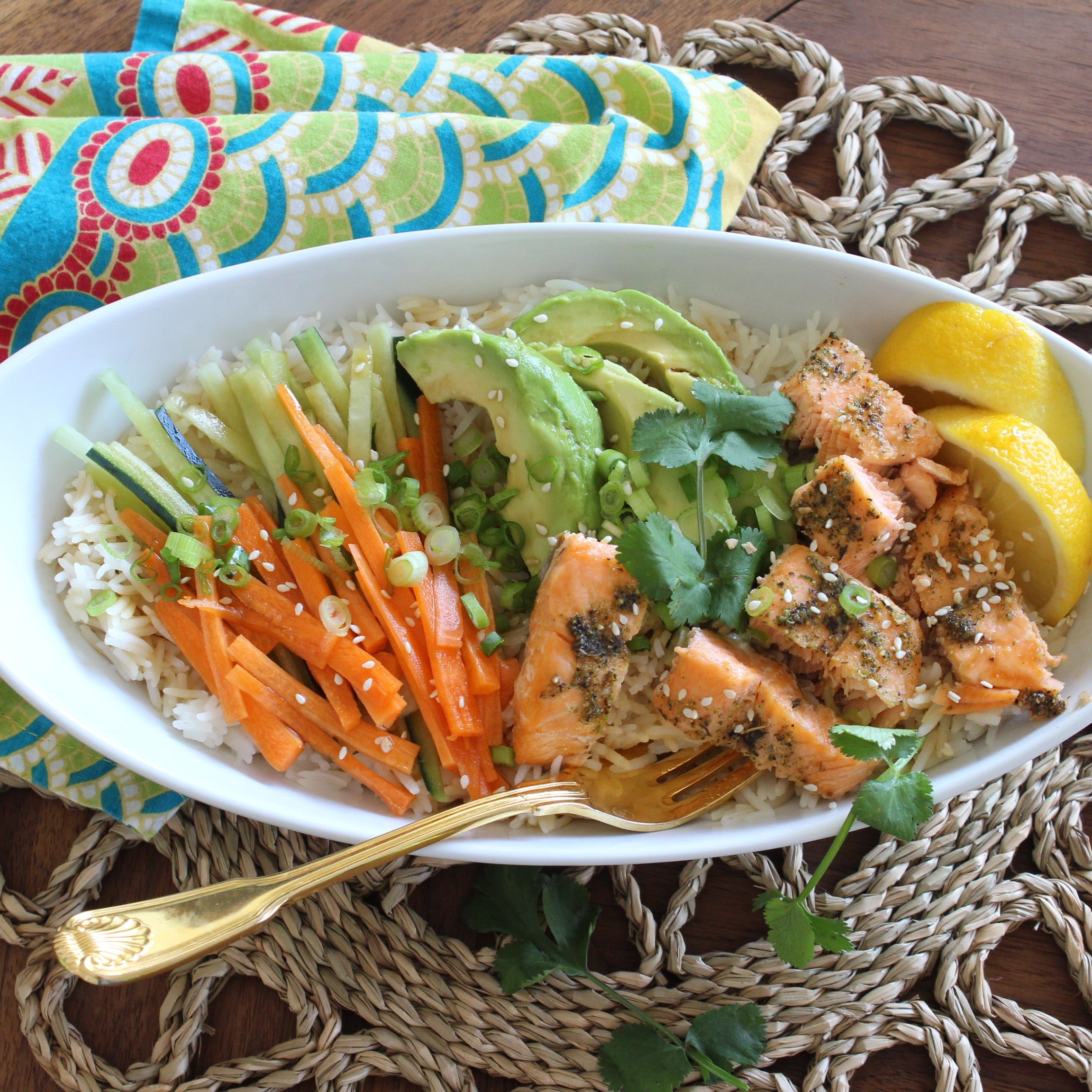 Flaky Salmon Bowl